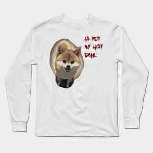 As Per My Last Email Long Sleeve T-Shirt